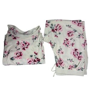 Pink K Floral Pajama Set 2X‎